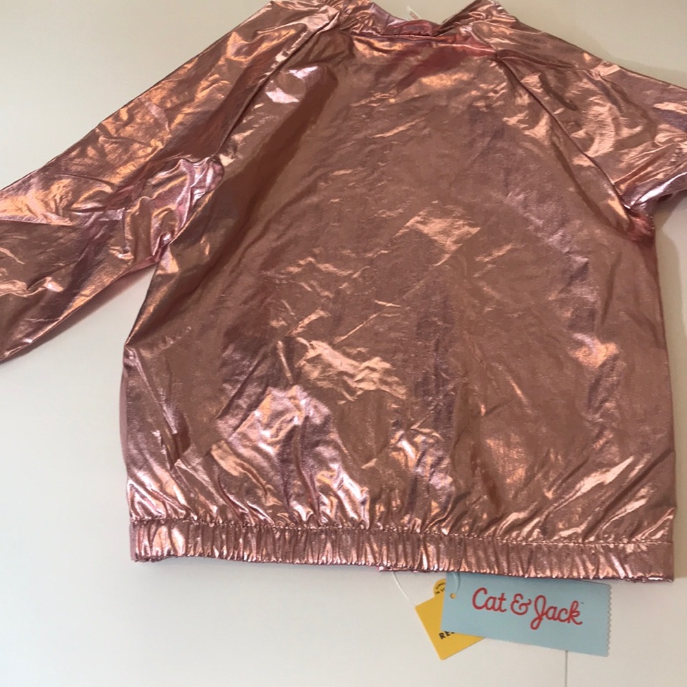 Girls metallic looking pink jacket NWT - Picture 6 of 6